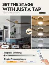 60in Boho White Ceiling Mount Fan Light Dimmable with Remote Control 3 Blade Hemp Rope Ceiling Fan with Light Coastal Weathered Wood Ceiling Fan Outdoor for Balcony Kitchen Bedroom, F22 FookChak