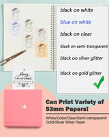Phomemo Sticker Printer- with 3 Rolls Paper M02 Thermal Printer Mini Pocket Printer Sticker Maker for Photo Printing, Study Notes, List, Work, Gift, Receipts, Pink Phomemo