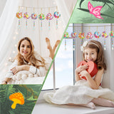 Tradder 6 Pcs Diamond Painting Wind Chimes Spring Diamond Painting Kit Double Sided Elf Ornaments with Crystal Pendant 5D Diamond Art for Spring Home Garden Hanging Ornament Tradder