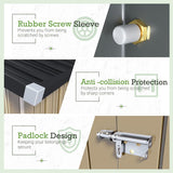 Furniwell Outdoor Storage Shed, Metal Garden Sheds Outdoor Storage House with Single Lockable Door for Backyard Patio Lawn (Brown, 5 x 3 FT) Furniwell