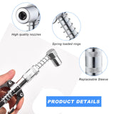 Wevdn 90 Degree Grease Coupler Adapter, Sturdy Steel Grease Coupler Adapter with Sleeves for Tight Spaces, Grease Gun Lubrication Tool for Car Farm Truck Industrial Use (Big Sleeve) Wevdn