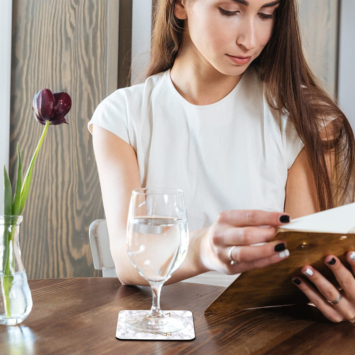 Cunhill 35 Pieces Sublimation Blanks Coasters, 3.54 x 3.54 Inch Square Blank Cup Mat Rubber Coasters Blank Cup Coaster for Sublimation Transfer Heat Press Printing DIY Crafts Cunhill