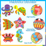 Lonfliness Ocean Animal 3D Foam Sticker Kit No Mess Felt Sticker Art Crafts for Kids DIY Underwater Sticker Craft for Boy Girl 3+ Birthday Gift Preschool Home Learning Educational Game Activity Lonfliness