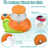 Pottery Wheel for Kids-Complete Pottery Painting Kit Arts and Crafts for Kids Ages 8-12, Clay Sculpting Tools with 1.7lb Air Dry Clay, Birthday Christmas Gifts Toys for Boy Girls Age 6 7 8 9 10 11 12 Fedonak