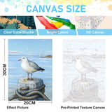 ajepon 4 Pack Framed Paint by Numbers Kit for Adults-Beach Paint by Numbers Kit for Adults with Frame,DIY Seaside Scenery Acrylic Oil Painting Kits with Framed Canvas 8x12inch (with Wooden Easel) ajepon