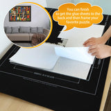 Portable Puzzle Mat Roll Up - with 9 Glue Sheets, Sorting Trays, Hand Pump, Inflatable Tube, and Storage Bag - Perfect for Kids and Adults (Black, 1500pcs) FELIZROCA