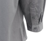 BOCOMAL FR 6.25oz Lightweight Summer Welding Shirt - Flame Resistant, Relaxed Fit, Cotton, Long Sleeve, Button Down Collar, Light Gray BOCOMAL