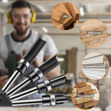 Pattern Flush Trim Router Bit Set, LANGSKIP'S 4PCS 1/4 Inch Shank Top Bearing Flush Trim Router Bit, Carbide Template Router Bits 1/2”, 3/4”, 1”, 1-1/2'' with Updated YG6X Carbide, Durable for DIY LANGSKIP'S