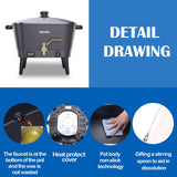 BESNEL Wax Melter for Candle Making, Electric Non-Stick Wax Melter Holds 8Qts of Wax,Soy Wax for or Soap Business Candle Making with Heat Resistant Handle & Brass Spout,Temp Control (Black) VOISEN