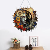 hyzsj DIY Hanging Diamond Art Pendant Painting Kit Sun Moon, Special Crystal Gem Craft Painting Kit Ornament 9.8x9.8inch hyzsj