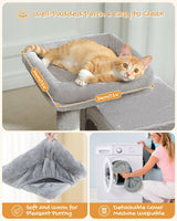 PAWZ Road Cat Tree, 30 Inches Cat Tower with Dual Condos for Indoor Cats, Plush Cat House with Padded Perch, Scratching Ramp and Posts and Replaceable Balls-Gray PAWZ Road