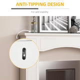 HOMCOM Modern Fireplace Mantel, Surround Mantels for Fireplace with Decorative Pattern Interior Width 29" White HOMCOM