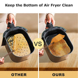 100Pcs Baking Paper Liners for Air Fryers - Rectangular Baking Sheets for Ninja Foodi Smart XL, DualZone & More Models - Air Fryer Accessories Palksky