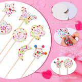 Yexiya 30 Pieces Princess Fairy Wand Kit - Make Your Own Wand with 21 Wooden Pieces,6 Watercolor Brushes,3 Gem Stickers Unfinished DIY Art Craft Kit for Party Supplies Yexiya