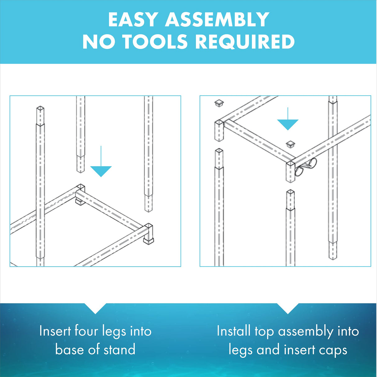 TitanEze 10 Gallon Double Aquarium Stand (2 Stands in 1), Fish Tank Stand, Bird Cage Stand, 22.5" W x 31" H x 10.5" D Caitec