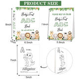 Baby's First ABC Book Baby Shower Activity Keepsake Game, Safari Jungle ABC Coloring Baby Shower Guest Book, Baby's First Alphabet Coloring Book, Alphabet A to Z Coloring Pages hongpar