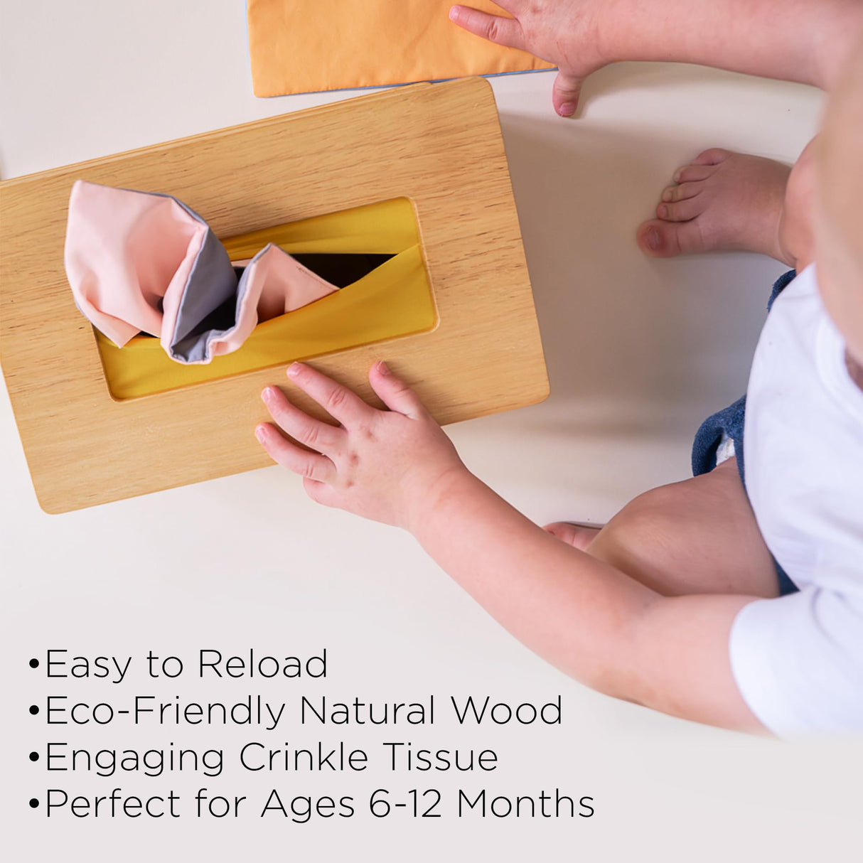 Montessori & Me Infant with Furniture Bundle – Weaning Table & Chair Set, Ball Tracker, Object Permanence Box, Single Shape Puzzles, and Sensory Tissue Box for Early Development and Independence Montessori & Me