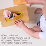 Montessori & Me Infant with Furniture Bundle – Weaning Table & Chair Set, Ball Tracker, Object Permanence Box, Single Shape Puzzles, and Sensory Tissue Box for Early Development and Independence Montessori & Me