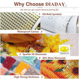 DIADAY 5D Diamond Art Kits, Cosmic Butterfly Diamond Painting Kits for Adults, Full Drill Landscape Diamond Art, DIY Round Gem Craft Arts Home Wall Decor Gift 12 x 12 Inches DIADAY