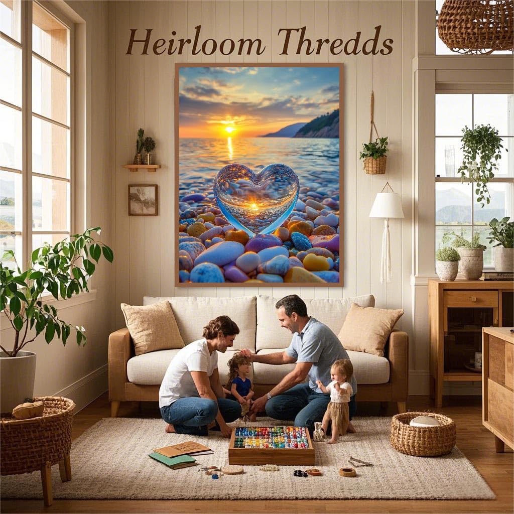 VividMeng Beach Diamond Art Kits for Adults,Sunset Diamond Painting Kit for Adults,DIY Full Drill Diamond Painting Beach Gem Art and Crafts 12x16inch VividMeng