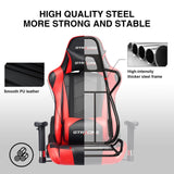 GTRACING Gaming Chair Racing Office Computer Ergonomic Video Game Chair Backrest and Seat Height Adjustable Swivel Recliner with Headrest and Lumbar Pillow Esports Chair (Red) GTRACING