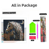 American Native Indian War Horse Moon 5D Diamond Art Painting by Number Kits for Adults DIY Paint with Full Drill Round Diamond Gems Painting Art Craft for Home Wall Decor 13.8x13.8in Generic