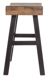 Signature Design by Ashley Glosco Farmhouse 25.5" Counter Height Saddle Barstool, Set of 2, Two-Tone Brown Signature Design by Ashley