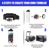 FECBK 8 Pack Sublimation Water Bottle Blanks 20 oz Sublimation Sports Water Bottle with Handle Stainless Steel Sublimation Tumbler Blanks with Lids and Straws, Individually Box, White, Diy Gift FECBK