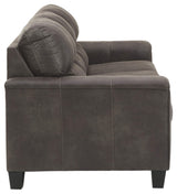 Signature Design by Ashley Navi Faux Leather Modern Sofa, Gray Signature Design by Ashley
