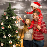 Round Wooden Circles with Holes - 20 Pcs Unfinished Natural Wood Slices for Painting, Crafts Christmas Ornaments DIY Crafts Hanging Decorations WKTFOBM