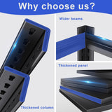 EWZXDB Garage Shelving 3000lb Heavy Duty Shelving, Garage Storage Shelves Adjustable Metal Shelf, 5 Tier Utility Shelves Unit, Metal Shelf Rack for Basement, Industrial Black 72''H*35.4''W*15.7''D EWZXDB