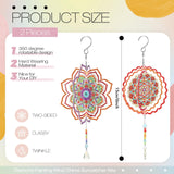 Queekay 2 Pieces 3D Diamond Painting Wind Chime Diamond Art Suncatcher Kits Three Dimensional by Number Hanging Ornament Double Sided Crystal Suncatcher Window Decor for Home Wall Garden(Flower) Queekay