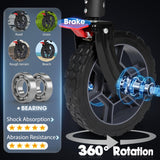 Sekey 220L Collapsible Foldable Wagon with 330lbs Weight Capacity, Heavy Duty Folding Wagon Cart with Big All-Terrain Wheels & Drink Holders (Black) Sekey