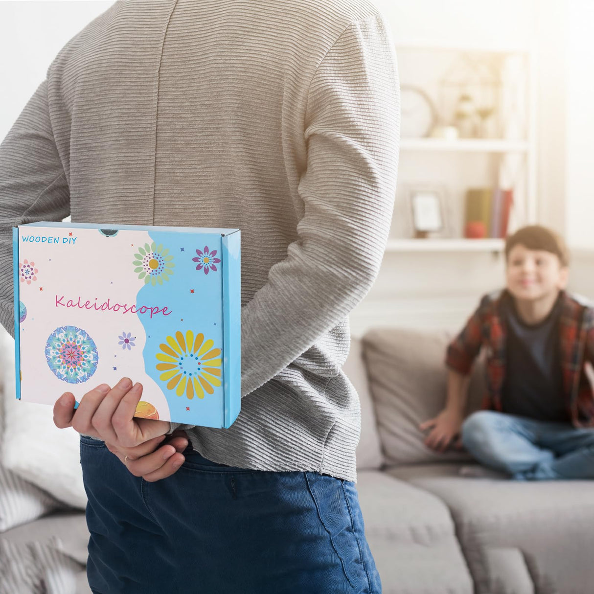 vidonio 2PCS Natural DIY Kaleidoscope Kit, New Wooden Magic Rotating Kaleidoscope Making Set for Nature Lovers, Best Gift, Outdoor Classic Handmade Education Toys for Kids vidonio