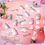 JellyArch 20 Set Princess DIY Painting Kit Ceramic to Paint Your Own Princess Rainbow Castle Statues Unpainted Plaster Figurines Brushes Acrylic Paints Bags Party Favor for Adults JellyArch