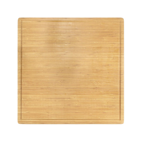 BambooMN Bamboo Burner Cover Cutting Board - 3 Ply - Extra Large Square - Grooved/Flat (24" x 24" x 0.75") - 1 Piece BambooMN