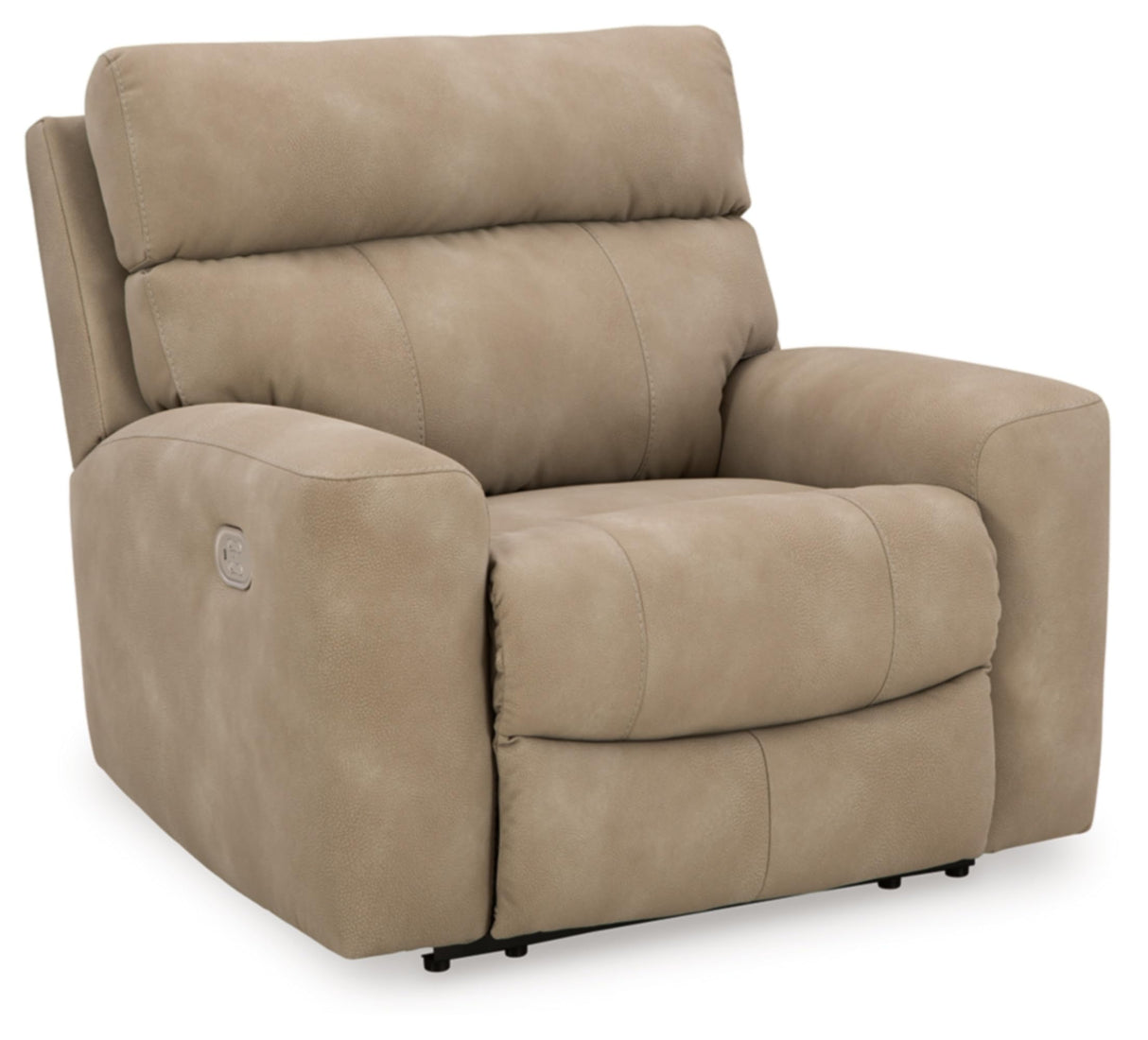 Signature Design by Ashley Next-Gen DuraPella Contemporary Faux Leather Wall Hugger Power Recliner with Adjustable Headrest and USB Ports, Light Brown Signature Design by Ashley