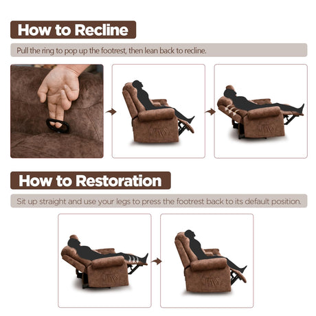 TPHORK RV Loveseat Recliner with Console, Reclining Loveseat Sofa, Manual Home Theater Seating with Pockets/Cup Holders for Living Room/RV Furniture (Velvet Brown) TPHORK