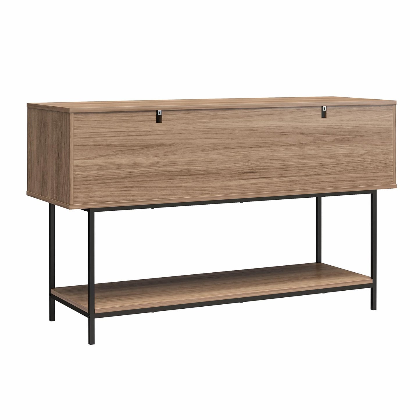 Novogratz Cooper Media Credenza/DJ Stand, Walnut - WoodArtSupply