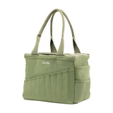 Soolla Studio Bag: Pottery Tool Bag, Art Supply Storage, Knitting Yarn Organizer, Crochet Projects, & Washable Craft Tote, 30 Pockets, 25+ Canvas Colors, Student Artist Gift (Ganja Green) Soolla