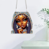 JISHSHAY Diamond Art Pendant African Woman Diamond Painting Hanging Woman Gem Art Hanging Pendant Gem Painting Sun Catchers Mosaic Kits for Adults Suncatchers Embroidery Kit Wind Chimes Windchimes JISHSHAY
