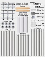 KYBOLT 10 x 20 Ft Heavy-Duty Carport, Portable Garage, 180g PE Waterproof Canopy and 8 x 1.0 mm Poles for Full-Size Pickup Trucks, Boats, and SUVs - White KYBOLT
