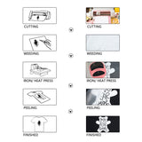 HTVVETUR Glitter White Heat Transfer Vinyl - 12" x 9ft Iron on Vinyl HTV Vinyl for Shirts, Cameo - Easy to Cut & Weed for Heat Vinyl Design (J001-9ft) HTVVETUR