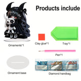 AIBOERL Dark Doll Tabletop Diamond Art Kits,Stand Up Diamond Painting Kits for Adults,DIY Desktop Diamond Painting Diamond Art Ornamental Sunshine Catcher Craft Desk for Table Tabletop Decor and Gift AIBOERL