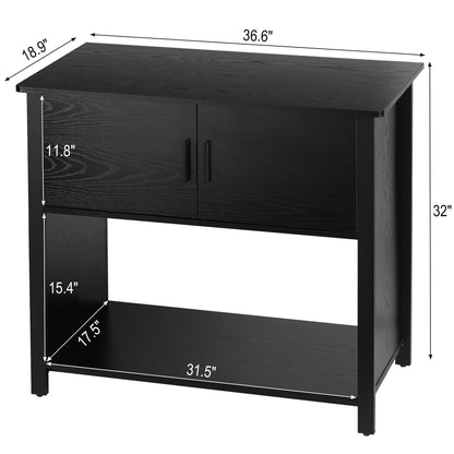 TOLEAD Aquarium Stand with Cabinet, 40-50 Gallon Fish Tank Stand, Turtle Reptile Terrariums Stand, Metal Frame 990 Pounds Load Capacity, 18.9" D x 36.6" W x 32" H - WoodArtSupply