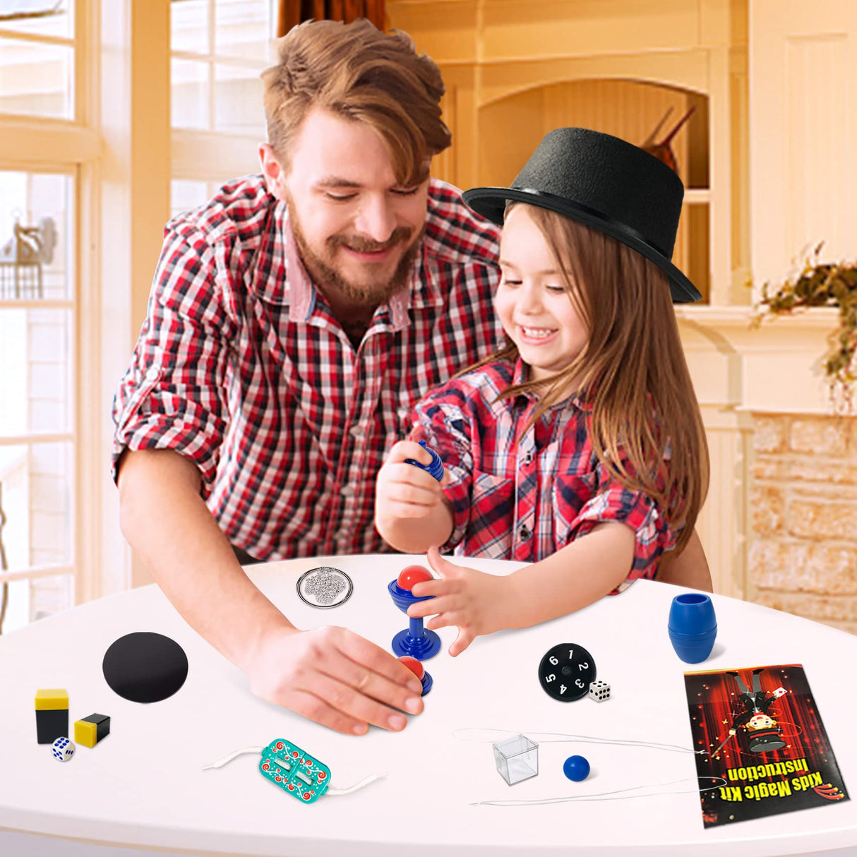 Heyzeibo Magic Kit for Kids - Magic Tricks Games Toy for Girls & Boys, Magician Pretend Play Dress Up Set with Magic Props & More Magic Tricks, Instruction Manual, for Beginners Toddlers Heyzeibo