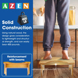 AZEN Toilet Stool Squat Adult, Wood Poop Stool for Bathroom Adults, Portable Toilet Potty Stool for Adults, 7 Inch Height AZEN