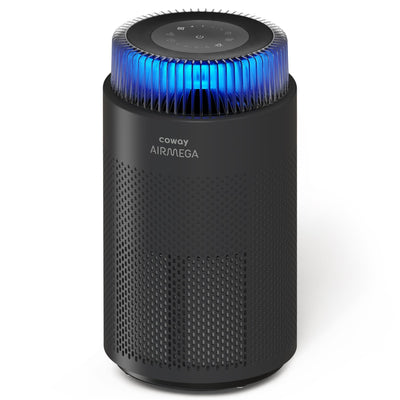 COWAY Air Purifiers for Bedroom Home up to 810 ft², True HEPA Filter for Smoke, Allergies, Pet Dander, Odor, AQI Monitor, Auto&Sleep Mode, Timer, Filter Indicator, Night Light, 3yr Warranty, 100 Black