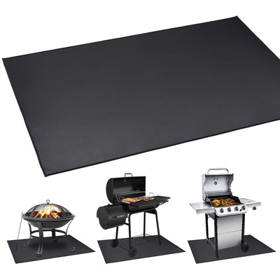 Large Under Grill Mat 60 ×40 Inch for Outdoor Charcoal, Smokers, Gas Grills, Deck and Patio Protective Mats, Fireproof Grill Pads, Indoor Fireplace Mat Prevents Ember Damage Wood Floor