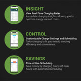 EMPORIA Level 2 EV Charger - NEMA 14-50 EVSE w/NACS, Compatible with Tesla - 48 amp EV Charger Level 2, 240v Electric Vehicle Charging Station, UL/Energy Star, 24ft Electric Car Charger Cable, Black EMPORIA